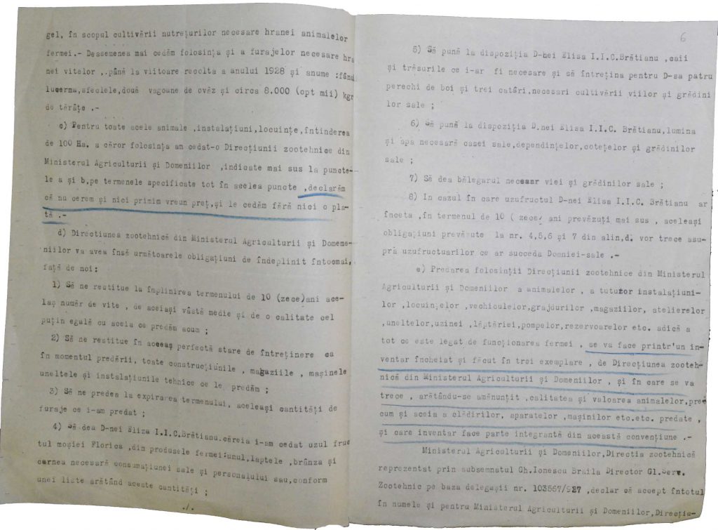 Cedarea fermei Florica către Ministerul Agriculturii