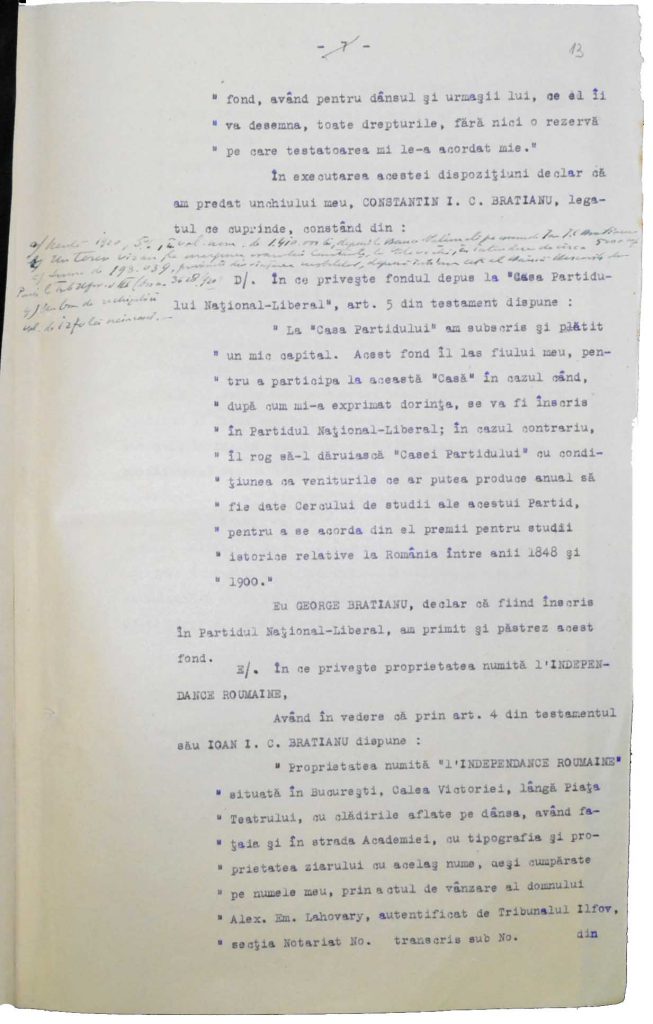 Pact de familie și act de liberare de legate