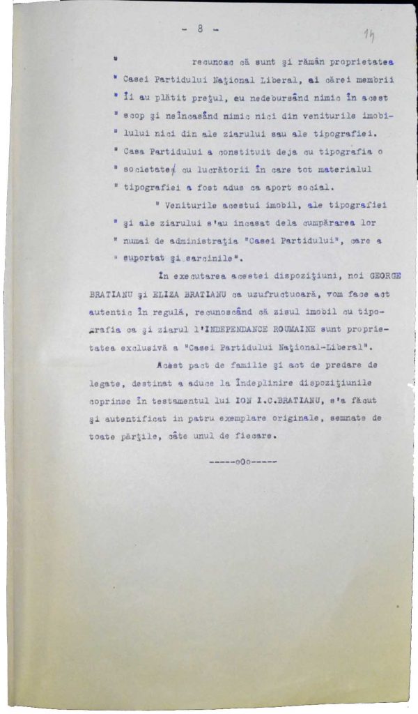 Pact de familie și act de liberare de legate
