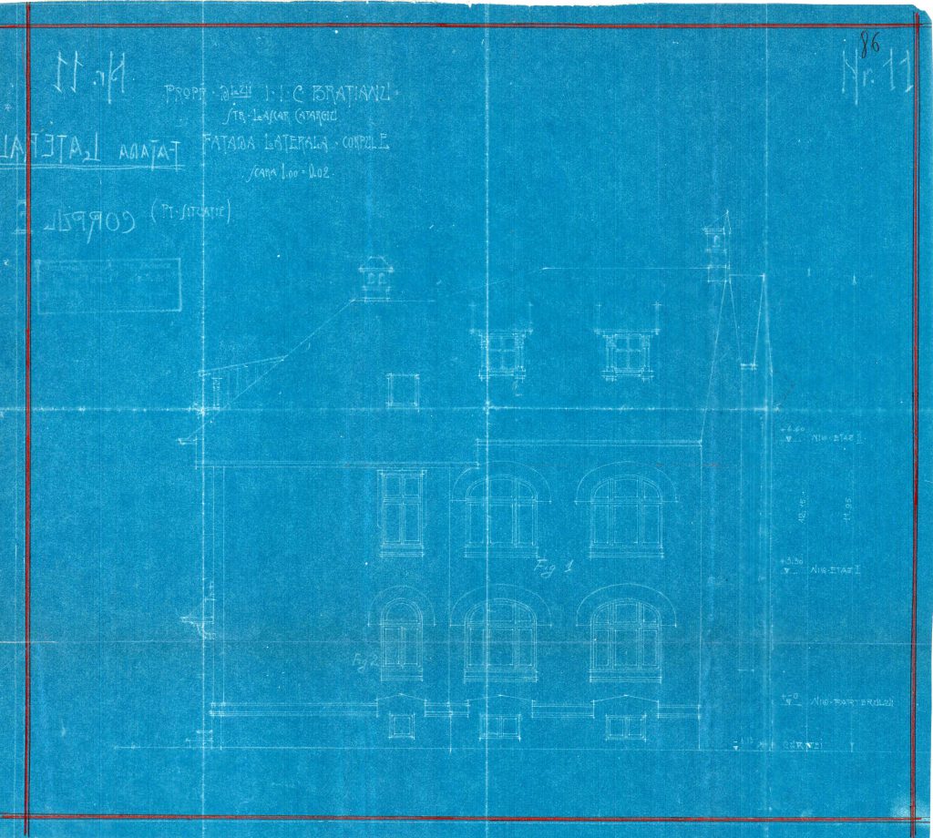 Corpul E - fațada laterală, Fototeca INP, 1964