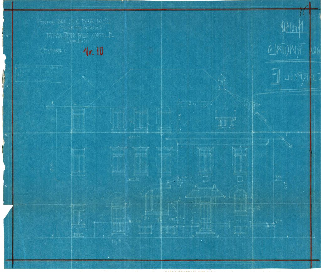 Corpul E - fațada principală, Fototeca INP, 1964